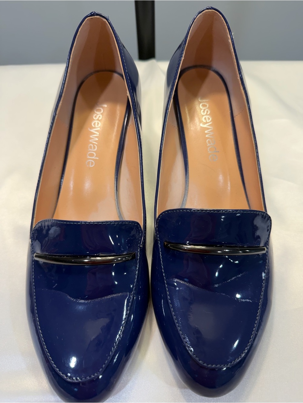 Like New Josey Wade Women's Navy Patent Loafers